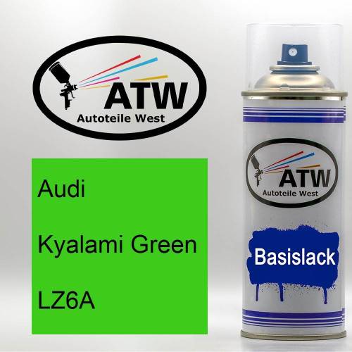 Audi, Kyalami Green, LZ6A: 400ml Sprühdose, von ATW Autoteile West.